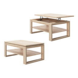 Heze Furniture Nuo Lift Top Coffee Table Contemporary Style - Sonoma Oak - thumbnail 5