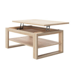 Heze Furniture Nuo Lift Top Coffee Table Contemporary Style - Sonoma Oak - thumbnail 4