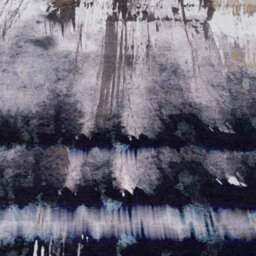 Loomed Storm Blue & Grey Modern Abstract Machine Washable Soft Area Rug 80Cm X 300Cm - thumbnail 4