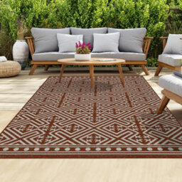 Homeart Outdoor Rugs Easy Cleaning Area Rugs For Balcony,garden,picnic,uv Weather Resistant Terra Cream, 120 X 170 Cm