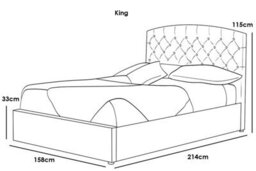 Sedgwick Grey Velvet Gas Lift Ottoman Storage Bed Frame - King Size 5Ft - thumbnail 7