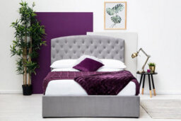 Sedgwick Grey Velvet Gas Lift Ottoman Storage Bed Frame - King Size 5Ft - thumbnail 3