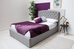 Sedgwick Grey Velvet Gas Lift Ottoman Storage Bed Frame - King Size 5Ft - thumbnail 2