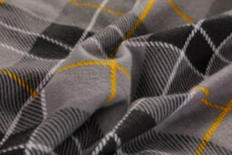 Kampala Hill Flannelette Tartan Check Brushed Cotton Duvet Cover Set Grey Bedding Set Single - thumbnail 3