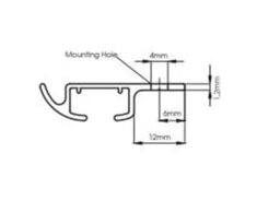 Curtains at Home Discrete Hidden Ceiling Or Recess Top Fix Curtain Track - 390Cm - thumbnail 3