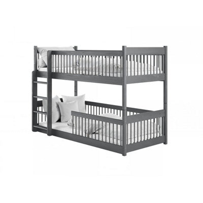 Arte Graphite Wooden Bunk Bed 90 X 190 Cm - No Mattresses - image 1