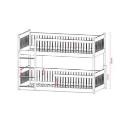 Arte Graphite Wooden Bunk Bed 90 X 190 Cm - No Mattresses - thumbnail 2