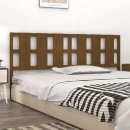 Berkfield Bed Headboard Honey Brown 205.5X4X100 Cm Solid Wood Pine - thumbnail 3