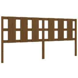 Berkfield Bed Headboard Honey Brown 205.5X4X100 Cm Solid Wood Pine - thumbnail 2