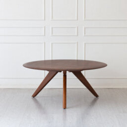 MH London Marcel Solid Wood Round Coffee Table - Walnut - thumbnail 3