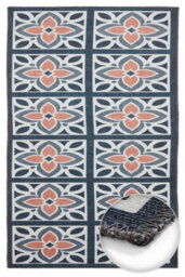 Think Rug Victoria H1191 Grey Orange Rug-61Cm X 230Cm - thumbnail 1