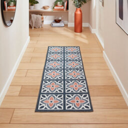 Think Rug Victoria H1191 Grey Orange Rug-61Cm X 230Cm - thumbnail 3