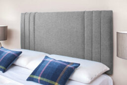 "Slumbre Rio 3 Turin Linen 4Ft6 Double 24"" Headboard -  Silver"