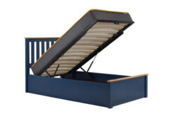 Single Navy Blue Ottomam Bed 3Ft Storage Bed Frame Birlea Phoenix - thumbnail 9