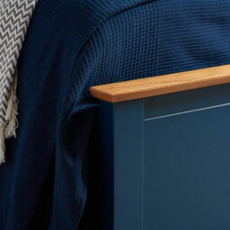 Single Navy Blue Ottomam Bed 3Ft Storage Bed Frame Birlea Phoenix - thumbnail 4