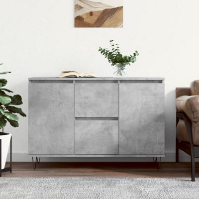 Vidaxl Sideboard Concrete Grey 101.5X35X70 Cm Engineered Wood - image 1