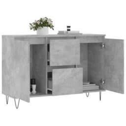Vidaxl Sideboard Concrete Grey 101.5X35X70 Cm Engineered Wood - thumbnail 4