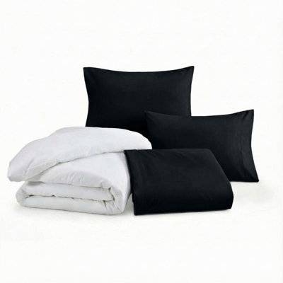 Ameha Duvet 13.5 Tog With Black Duvet Cover & Matching Pillowcases, Breathable, Bedding Set, King 230X220Cm - image 1