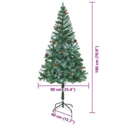 Vidaxl Artificial Christmas Tree With Stand Green 180 Cm Pvc And Steel - thumbnail 3