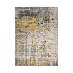 Melrose Abstract Faded Design Grey Ochre Blended Colours Indoor Large Area Rug 160X230Cm - thumbnail 4