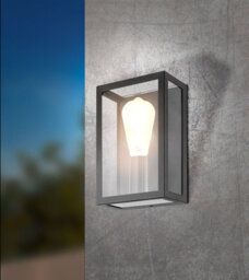 2 Pack Ip44 Black Outdoor Wall Lights With Glass Box - Modern Porch Lamps - thumbnail 3