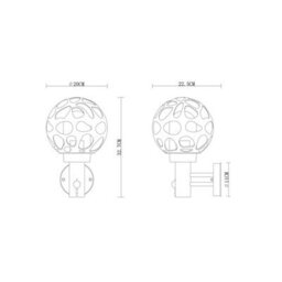 Luminosa Lighting Luminosa Hilario Pir Outdoor Globe Wall Lamp Anthracite Ip44 1X E27 Dawn Dusk Sensor - thumbnail 6