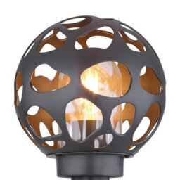 Luminosa Lighting Luminosa Hilario Pir Outdoor Globe Wall Lamp Anthracite Ip44 1X E27 Dawn Dusk Sensor - thumbnail 4
