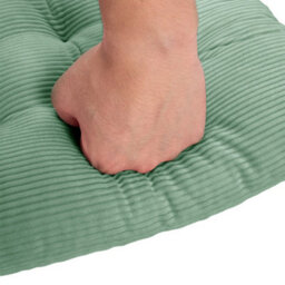 Living And Home Corduroy Set Of 4 Comfortable Square Chair Cushions Seat Pad Indoor And Outdoor Green 40Cm(W) X 40Cm(D) - thumbnail 8
