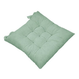Living And Home Corduroy Set Of 4 Comfortable Square Chair Cushions Seat Pad Indoor And Outdoor Green 40Cm(W) X 40Cm(D) - thumbnail 5