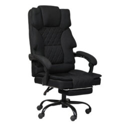 Levede Office Chair Footrest Linen Fabric High Back Swivel Reclining - thumbnail 2