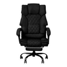 Levede Office Chair Footrest Linen Fabric High Back Swivel Reclining - thumbnail 3