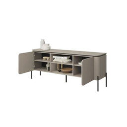Arte Bello Tv Cabinet 163Cm In Congo & Black - Spacious Storage With Push-To-Open Doors And Cable Management - thumbnail 6