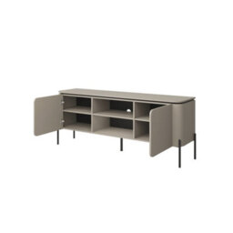 Arte Bello Tv Cabinet 163Cm In Congo & Black - Spacious Storage With Push-To-Open Doors And Cable Management - thumbnail 3