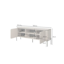 Arte Bello Tv Cabinet 163Cm In Congo & Black - Spacious Storage With Push-To-Open Doors And Cable Management - thumbnail 4