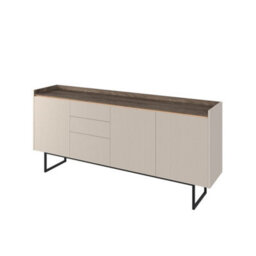 Arte Sophisticated Sand Beige & Oak Lago 4 Sideboard Cabinet W1920mm H860mm D400mm - Expansive Storage, Contemporary Style - thumbnail 3