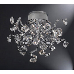 Luminosa Lighting Luminosa Kurlz Ceiling 9 Light G4 Polished Chrome/crystal, Not Led/cfl Compatible - thumbnail 2