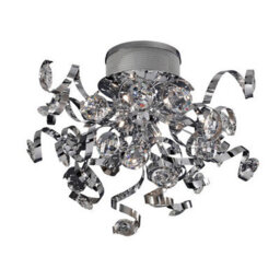 Luminosa Lighting Luminosa Kurlz Ceiling 9 Light G4 Polished Chrome/crystal, Not Led/cfl Compatible - thumbnail 1