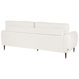 Beliani Sofa 3 Seater Skaro Chenille Off-White - thumbnail 5