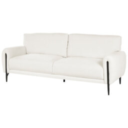 Beliani Sofa 3 Seater Skaro Chenille Off-White - thumbnail 4
