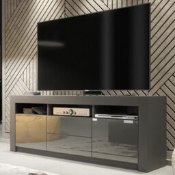Creative Furniture Shine Tv Unit 160Cm - Dark Grey With Gloss Doors - thumbnail 5