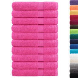 Berkfield Premium Towels Solund 10 Pcs Pink 100X200 Cm 600 Gsm - thumbnail 2