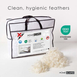 Homescapes Goose Feather And Down All Seasons Super King Size Duvet - thumbnail 3