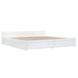 Berkfield Bed Frame With Drawers White 180X200 Cm 6Ft Super King - thumbnail 4