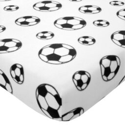 Catherine Lansfield Cosy Football Fleece Fitted Sheet White - thumbnail 2