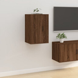 Berkfield Wall Mounted Tv Cabinet Brown Oak 40X34.5X60 Cm