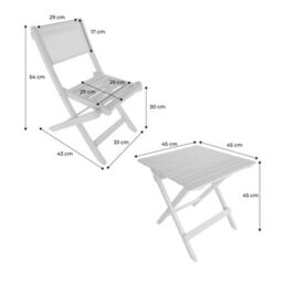 Sweeek - Children's Bistro Garden Table + 2 Chairs Acacia Wood Sage Green - Elise - thumbnail 7