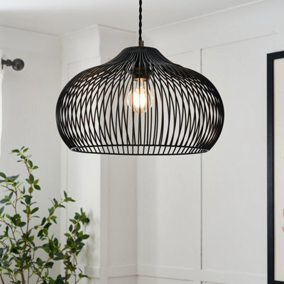 Inlight Arthill Black Bubble Lamp Shade (D)38Cm - image 1