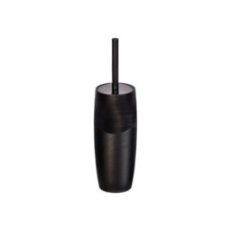 Showerdrape Ripple Black Textured Toilet Brush & Holder - thumbnail 3