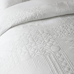 Catherine Lansfield Folkstone Geo Single Duvet Cover Set With Pillowcase White - thumbnail 3