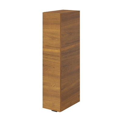 GoodHome Imandra Deep Walnut Effect Bathroom Single Wall Cabinet (H)90Cm (W)20Cm - image 1